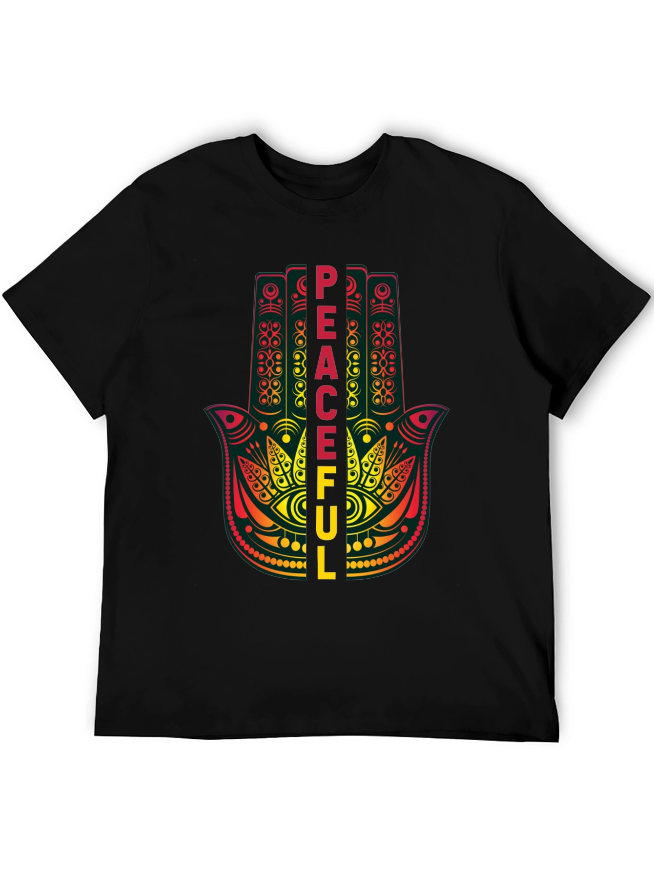 Peaceful Hamsa Hand Graphic T-Shirt