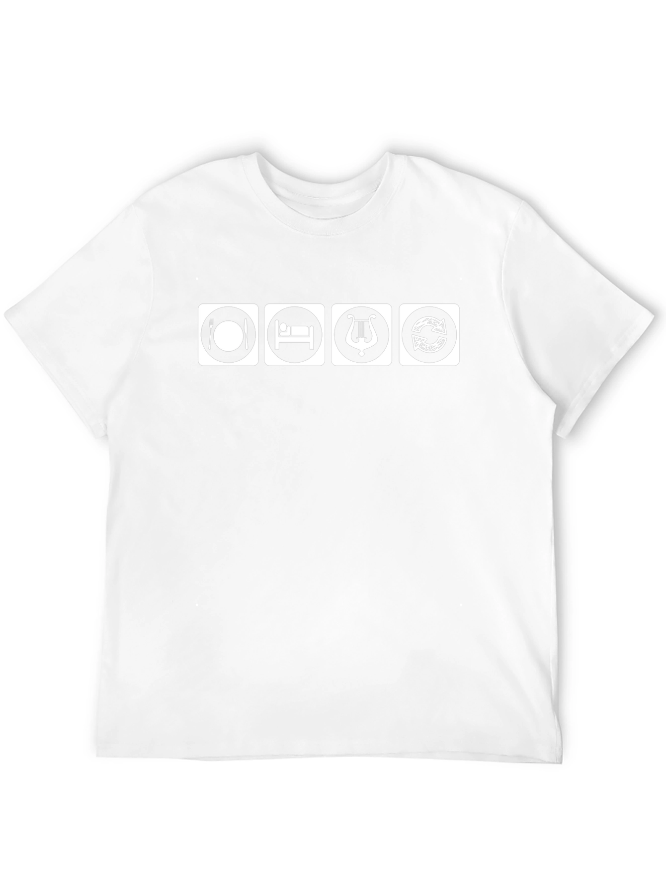 Eat Sleep Music Repeat Black T-Shirt