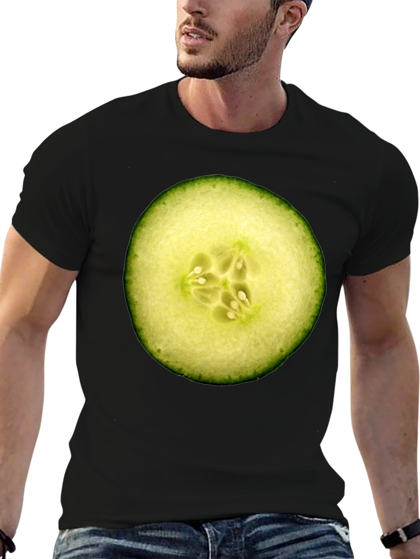 Cucumber Slice Graphic Tee - Fresh & Fun