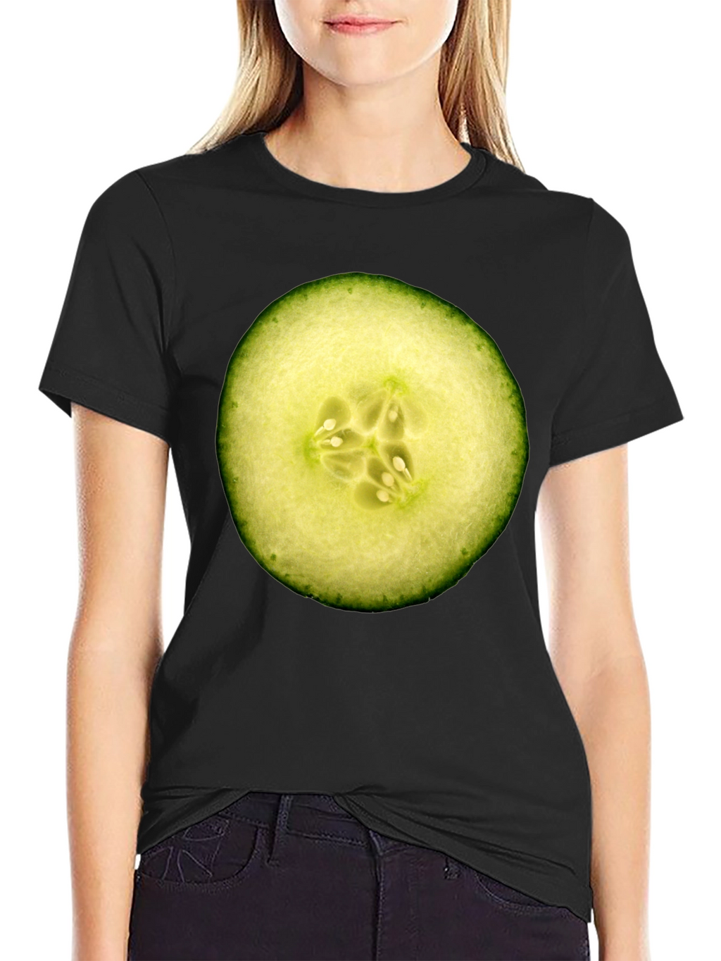 Cucumber Slice Graphic Tee - Fresh & Fun