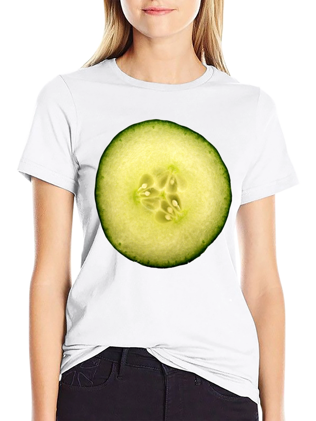 Cucumber Slice Graphic Tee - Fresh & Fun