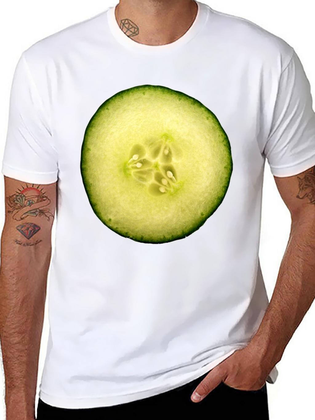 Cucumber Slice Graphic Tee - Fresh & Fun