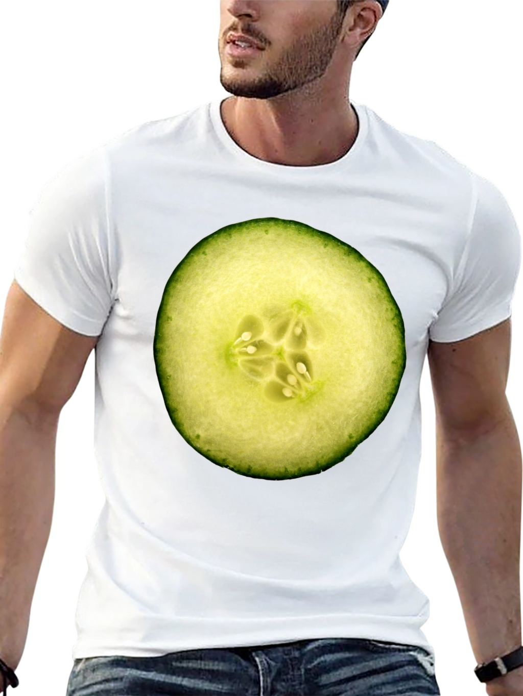 Cucumber Slice Graphic Tee - Fresh & Fun