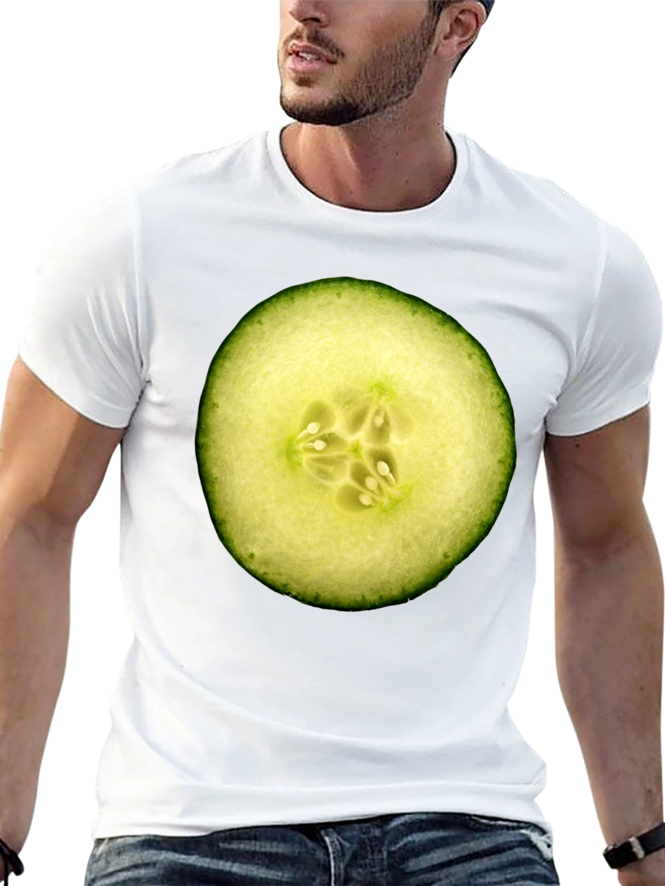 Cucumber Slice Graphic Tee - Fresh & Fun