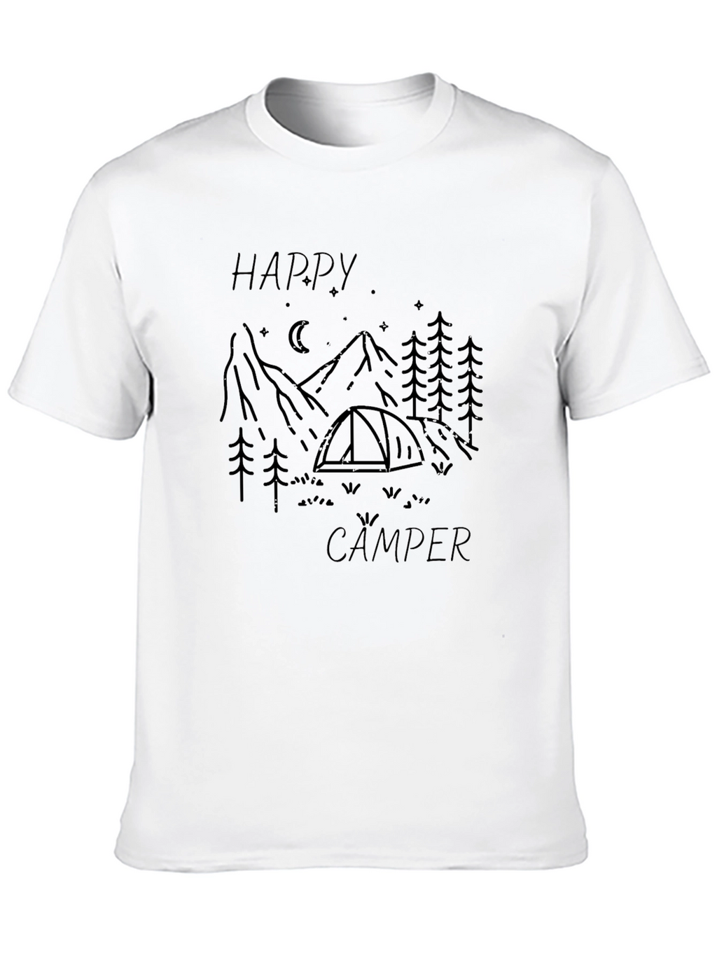 Happy Camper Graphic Tee - Nature Lover T-Shirt