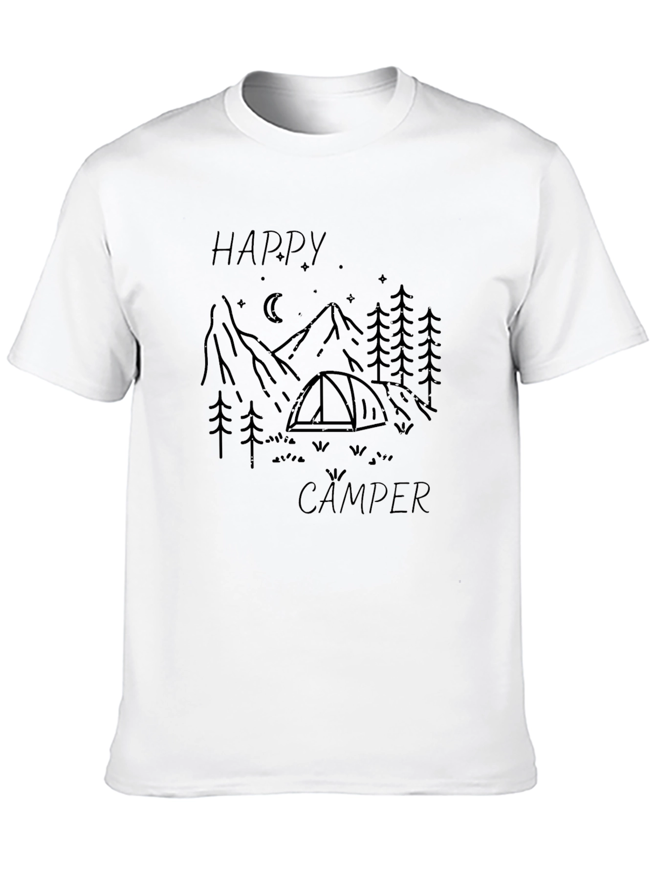 Happy Camper Graphic Tee - Nature Lover T-Shirt