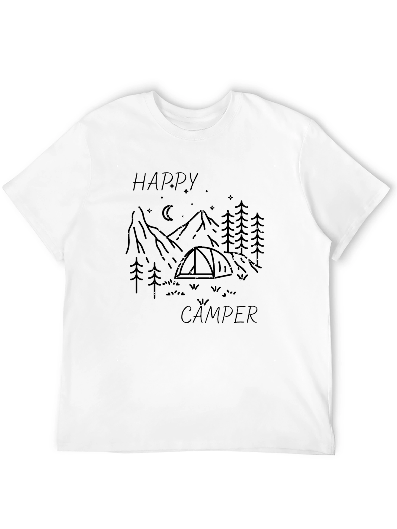 Happy Camper Graphic Tee - Nature Lover T-Shirt