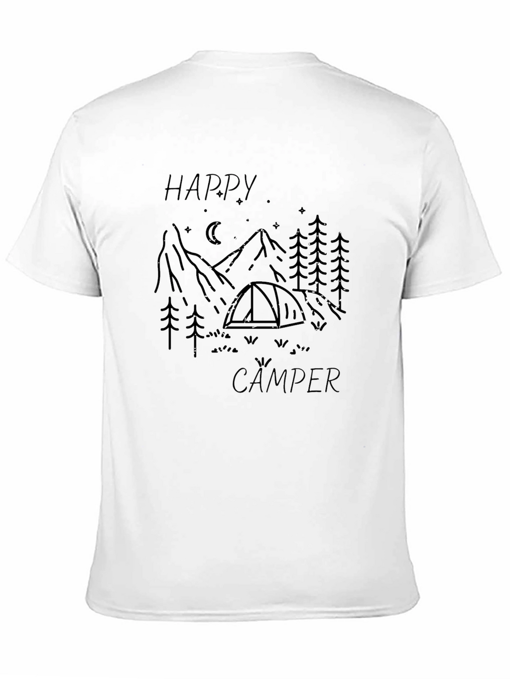 Happy Camper Graphic Tee - Nature Lover T-Shirt