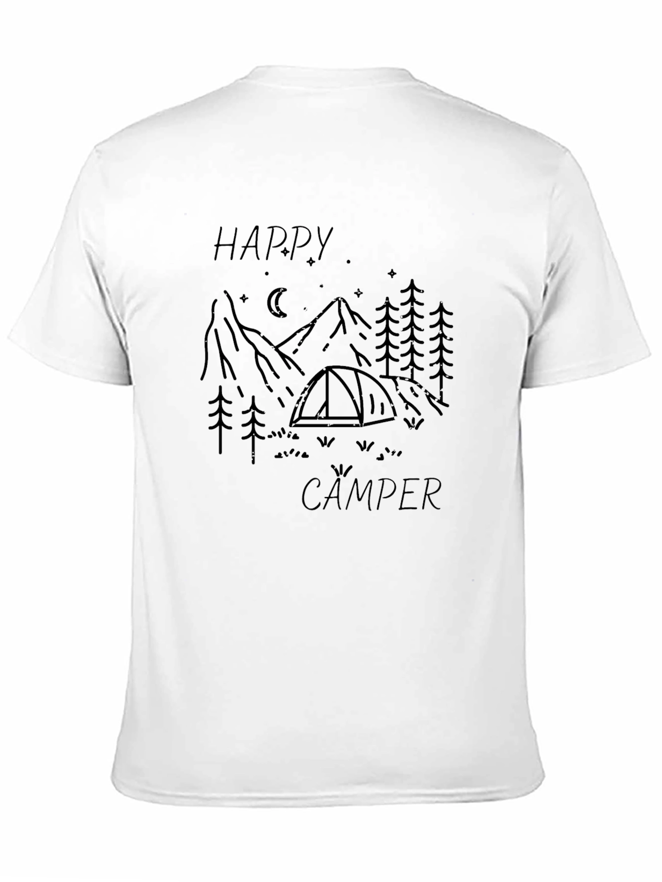 Happy Camper Graphic Tee - Nature Lover T-Shirt