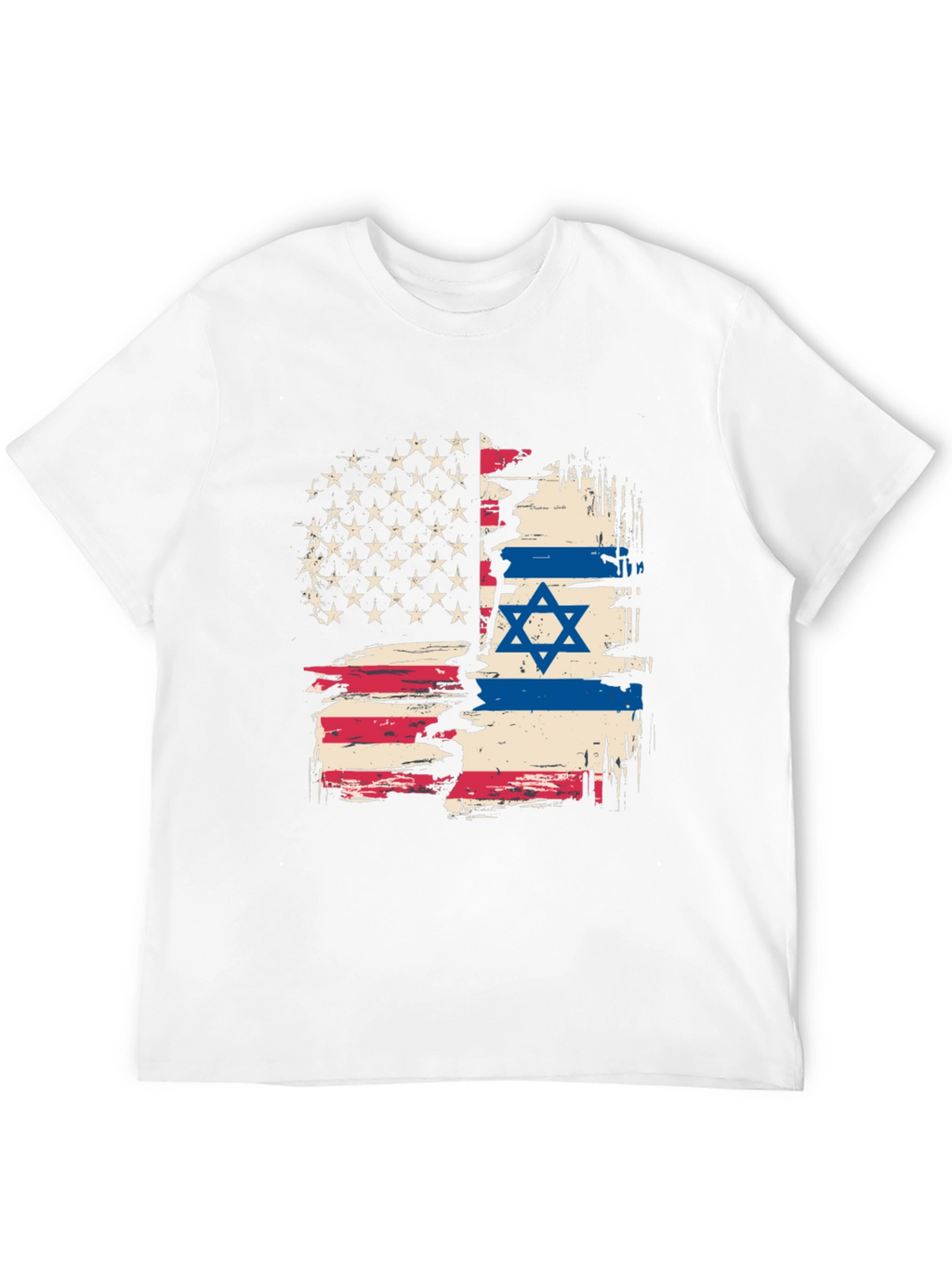 USA Israel Flag Graphic Tee - Patriotic Shirt