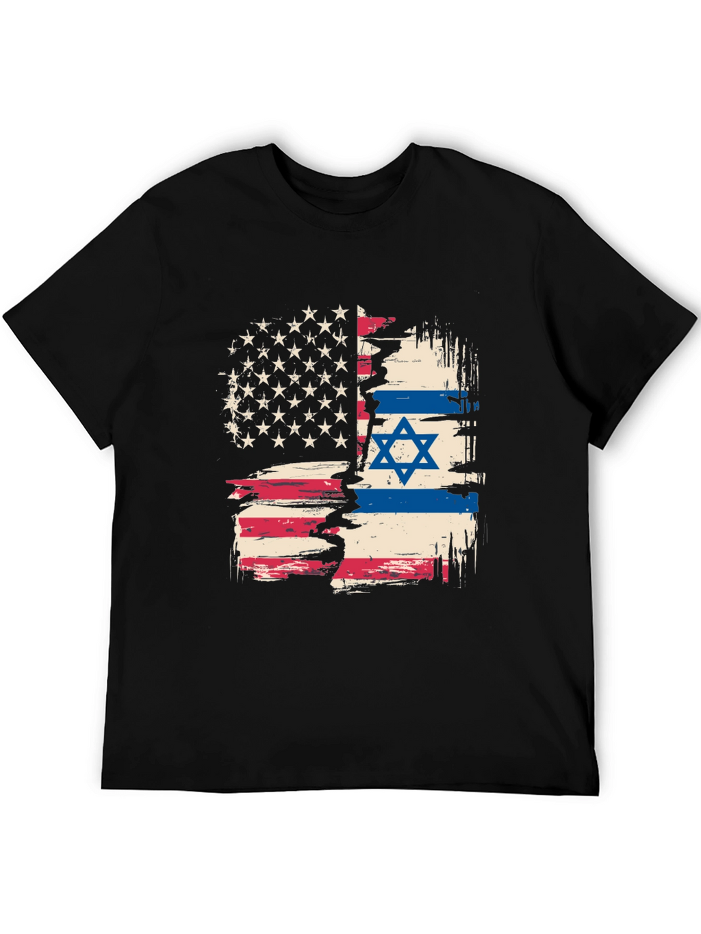 USA Israel Flag Graphic Tee - Patriotic Shirt
