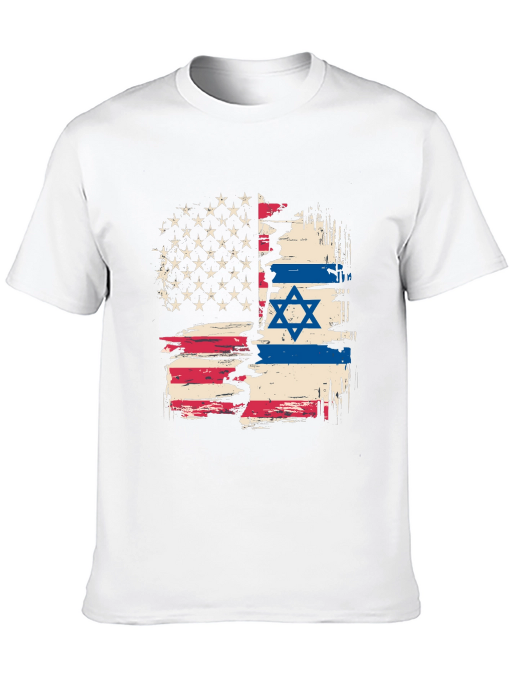 USA Israel Flag Graphic Tee - Patriotic Shirt