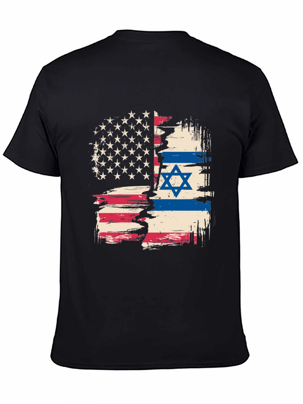 USA Israel Flag Graphic Tee - Patriotic Shirt