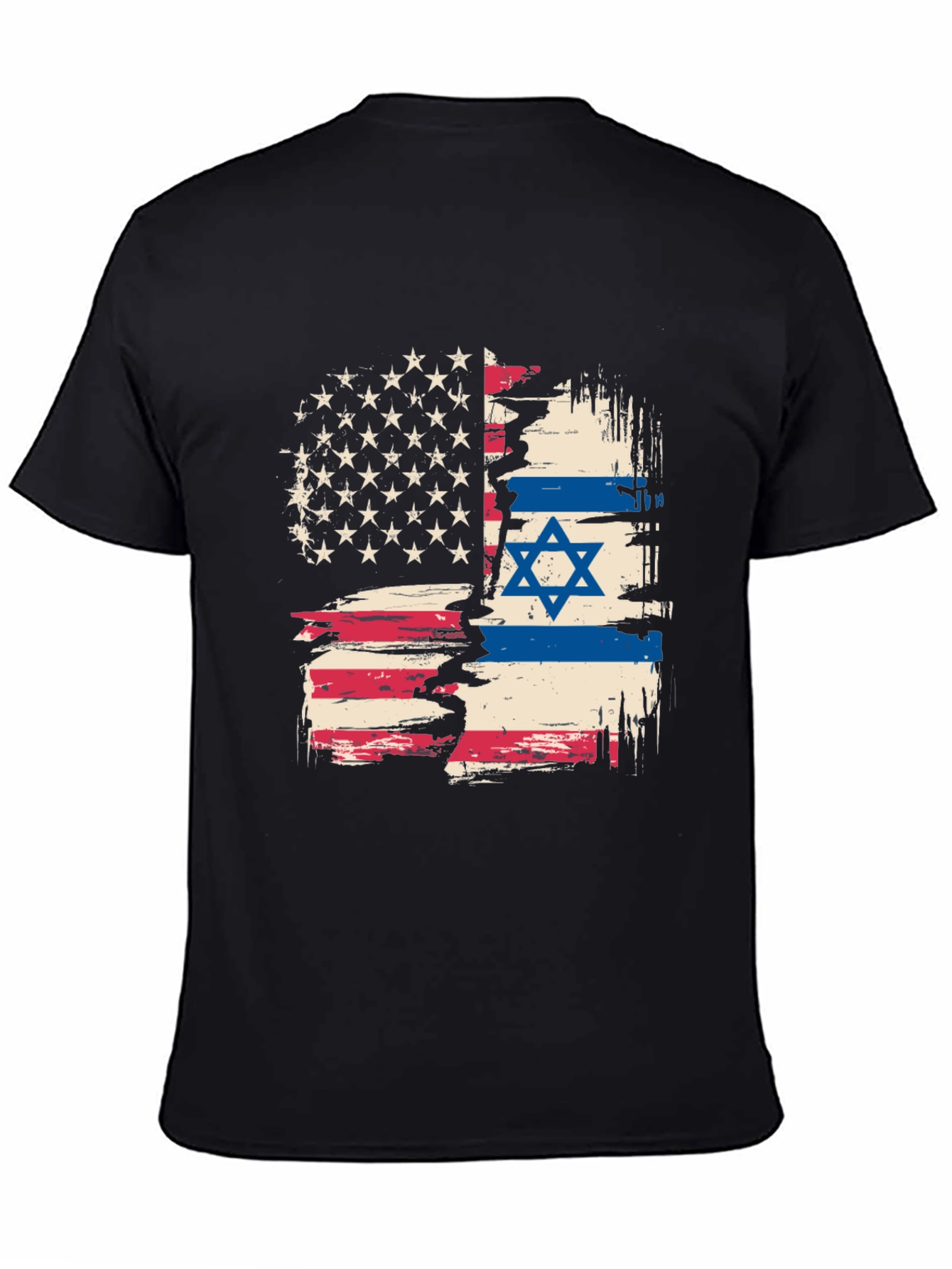 USA Israel Flag Graphic Tee - Patriotic Shirt