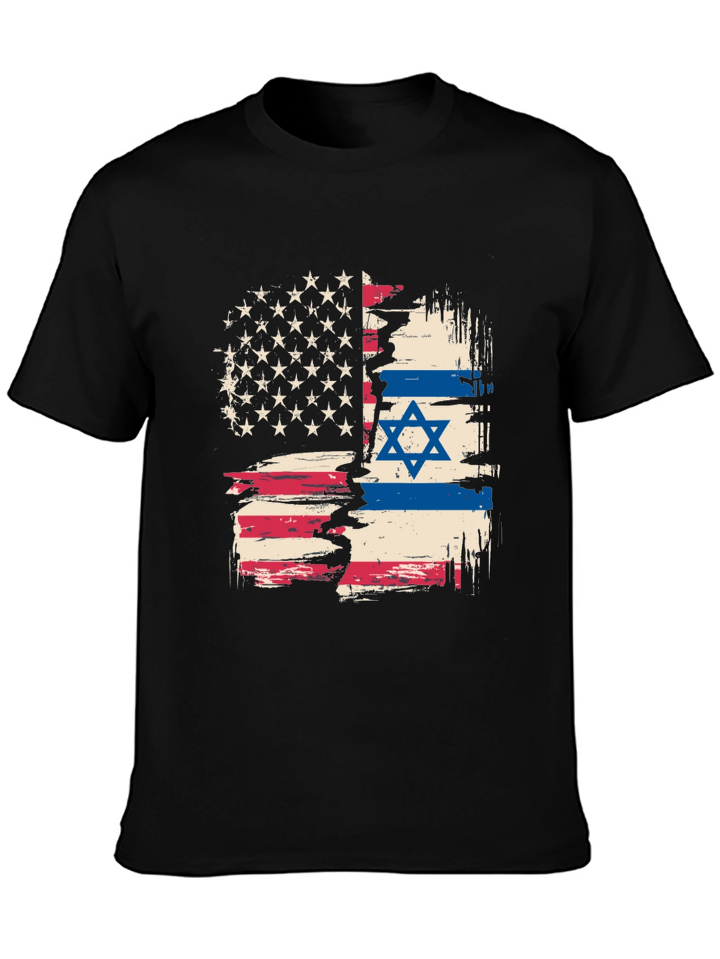 USA Israel Flag Graphic Tee - Patriotic Shirt