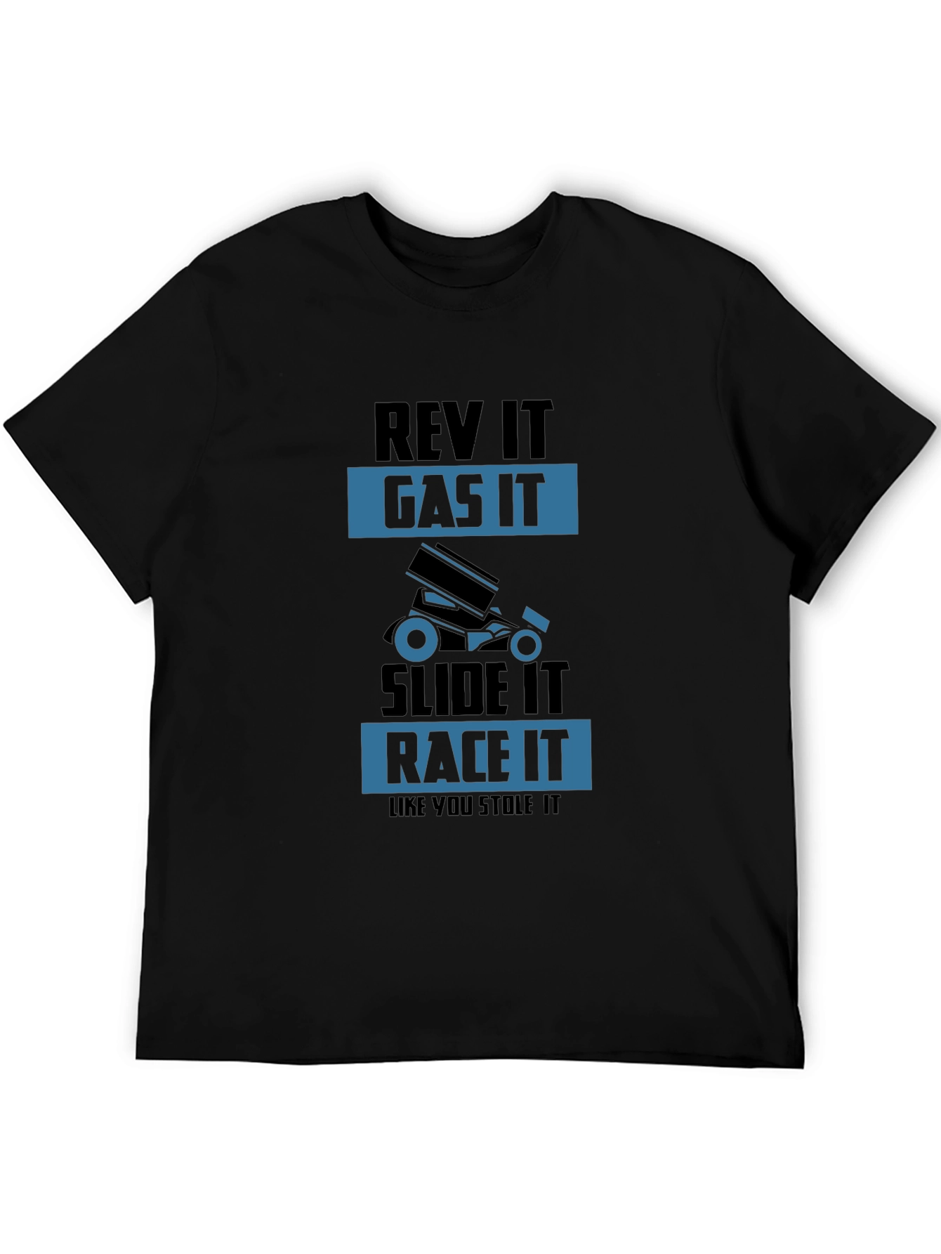 Rev It Gas It Race It T-Shirt - Mens Black Graphic Tee
