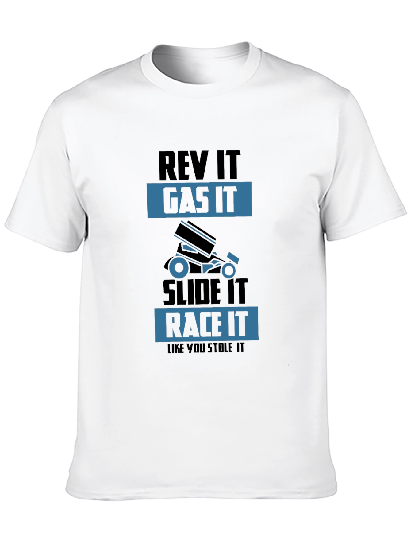 Rev It Gas It Race It T-Shirt - Mens Black Graphic Tee