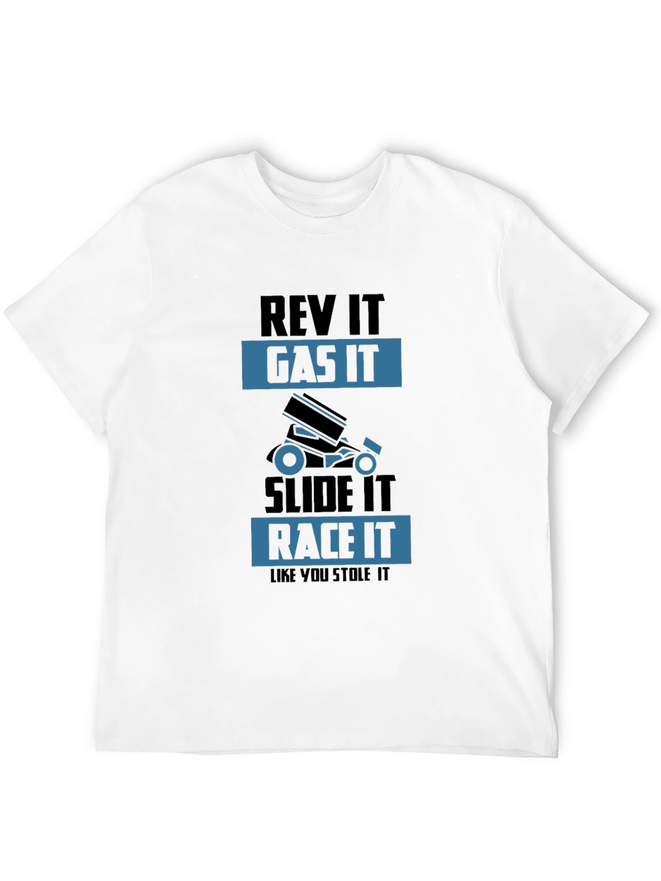 Rev It Gas It Race It T-Shirt - Mens Black Graphic Tee