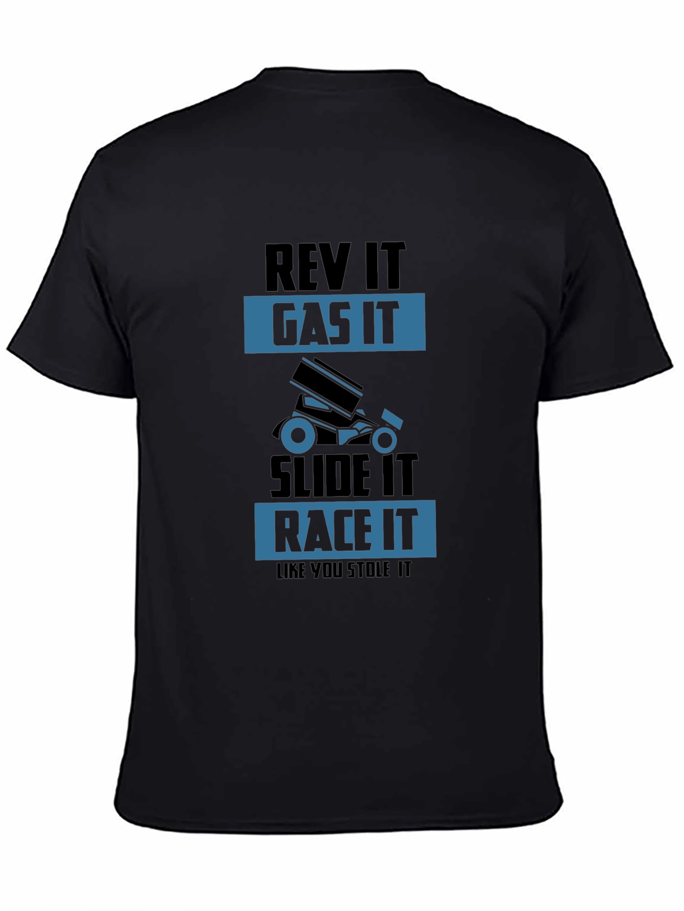 Rev It Gas It Race It T-Shirt - Mens Black Graphic Tee