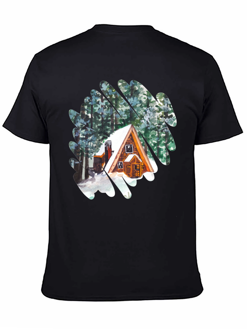 Cabin in the Woods Graphic T-Shirt - Black