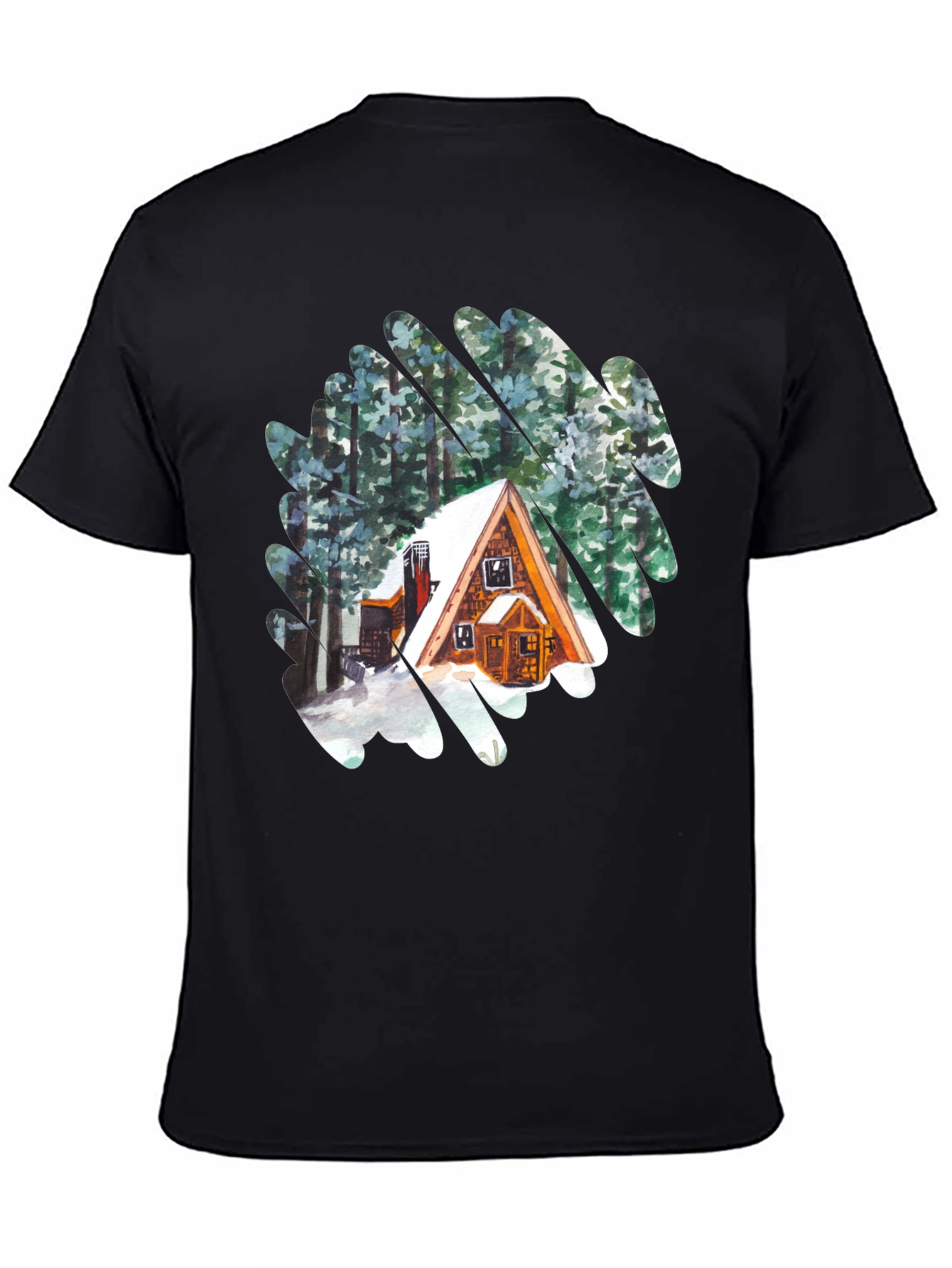 Cabin in the Woods Graphic T-Shirt - Black