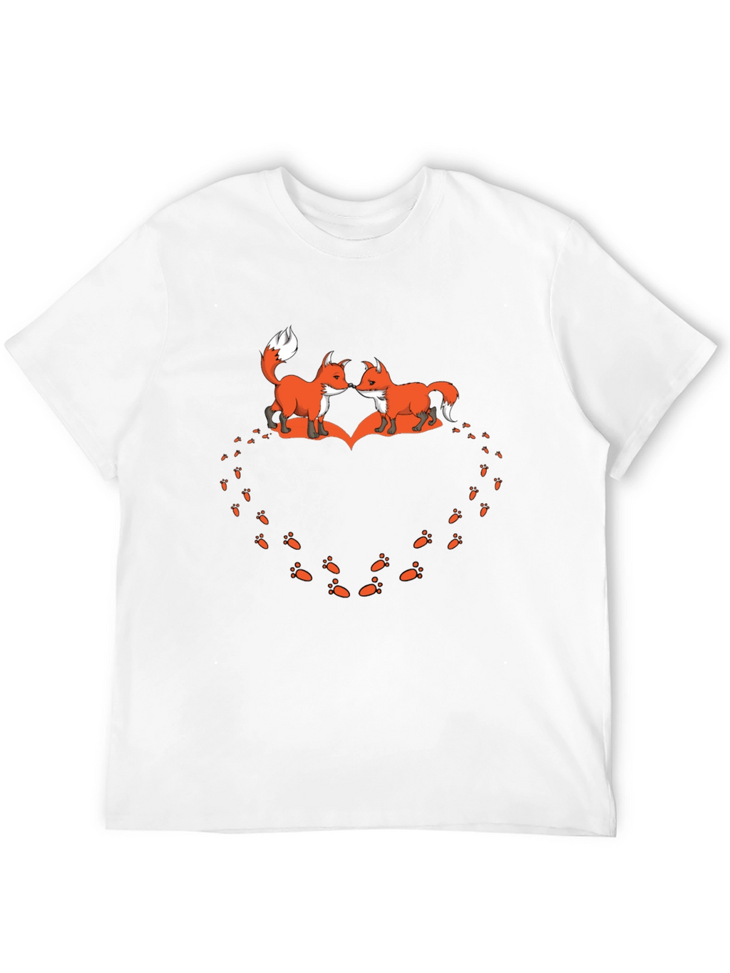 Fox Love Heart Print Tee