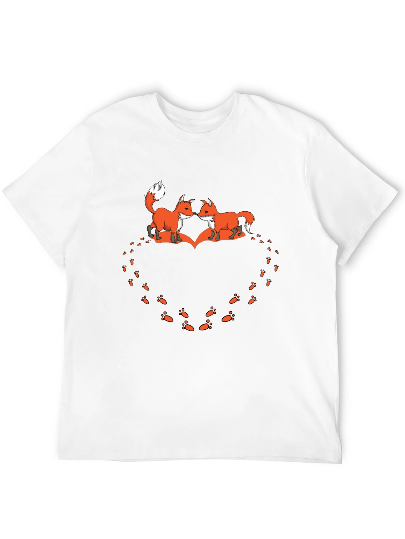 Fox Love Heart Print Tee
