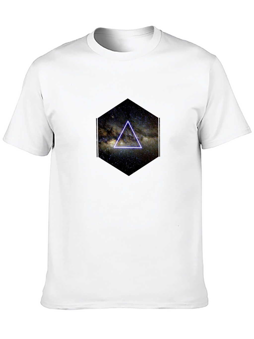 Cosmic Triangle Graphic Black T-Shirt