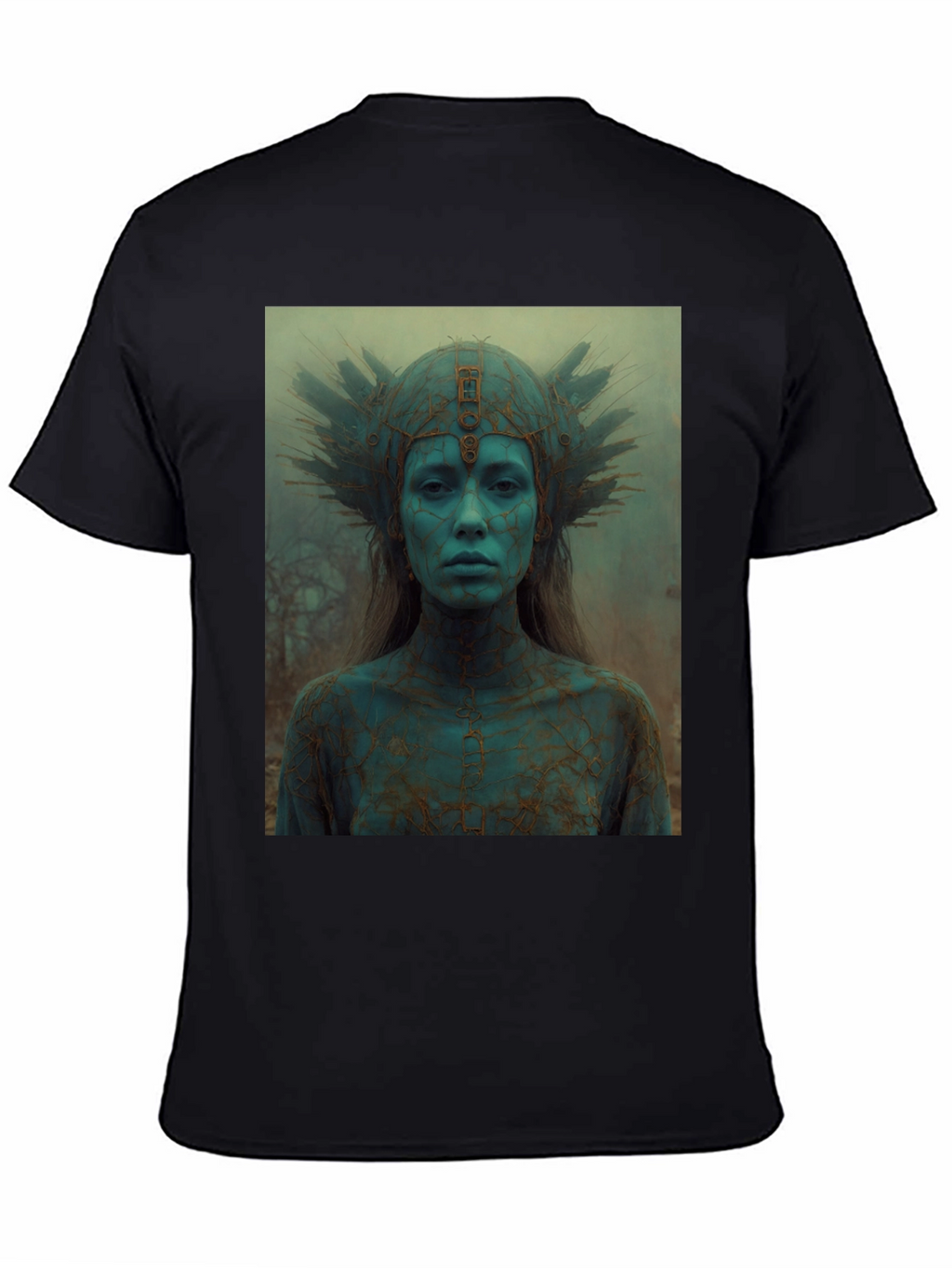 Mystic Queen Graphic Tee - Black Cotton T-Shirt