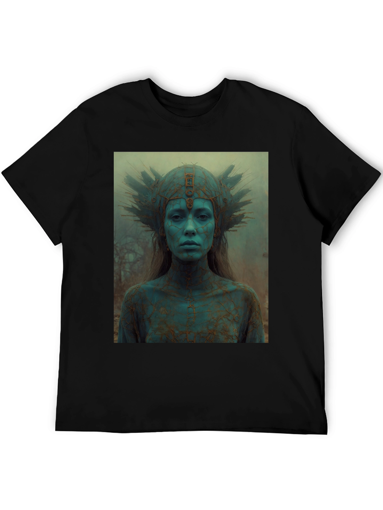 Mystic Queen Graphic Tee - Black Cotton T-Shirt