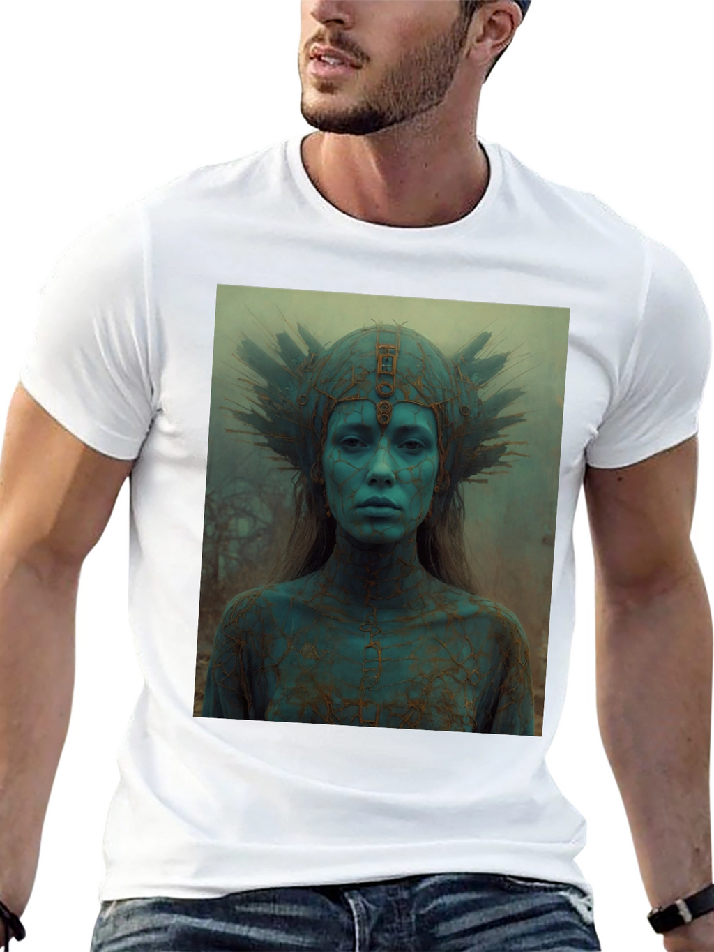 Mystic Queen Graphic Tee - Black Cotton T-Shirt