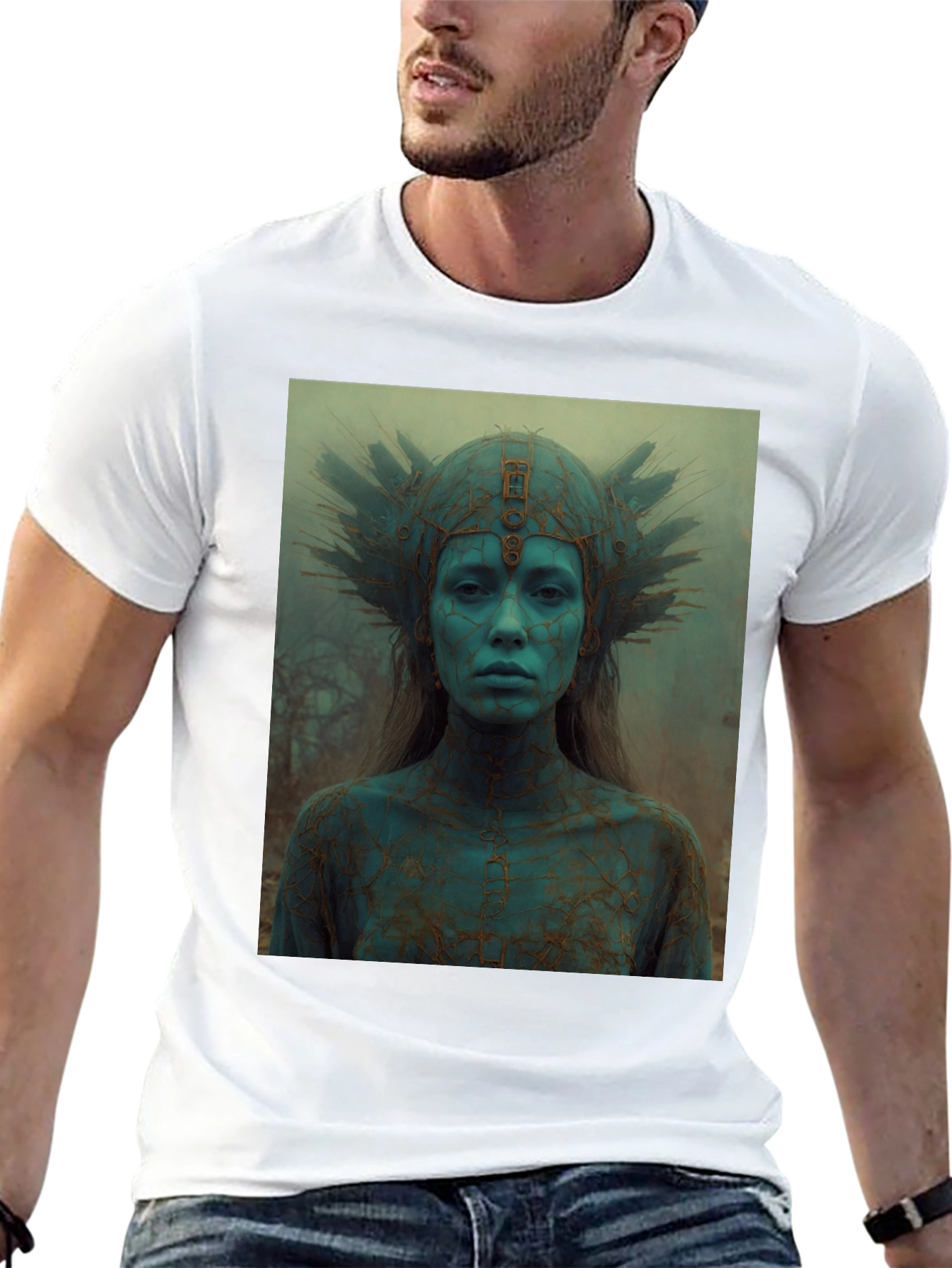 Mystic Queen Graphic Tee - Black Cotton T-Shirt