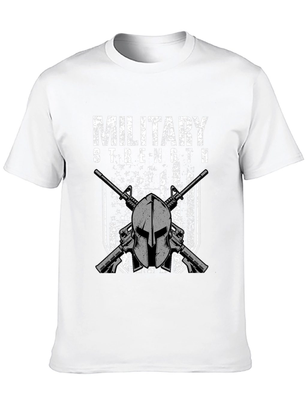 Military Strength Spartan Helmet T-Shirt
