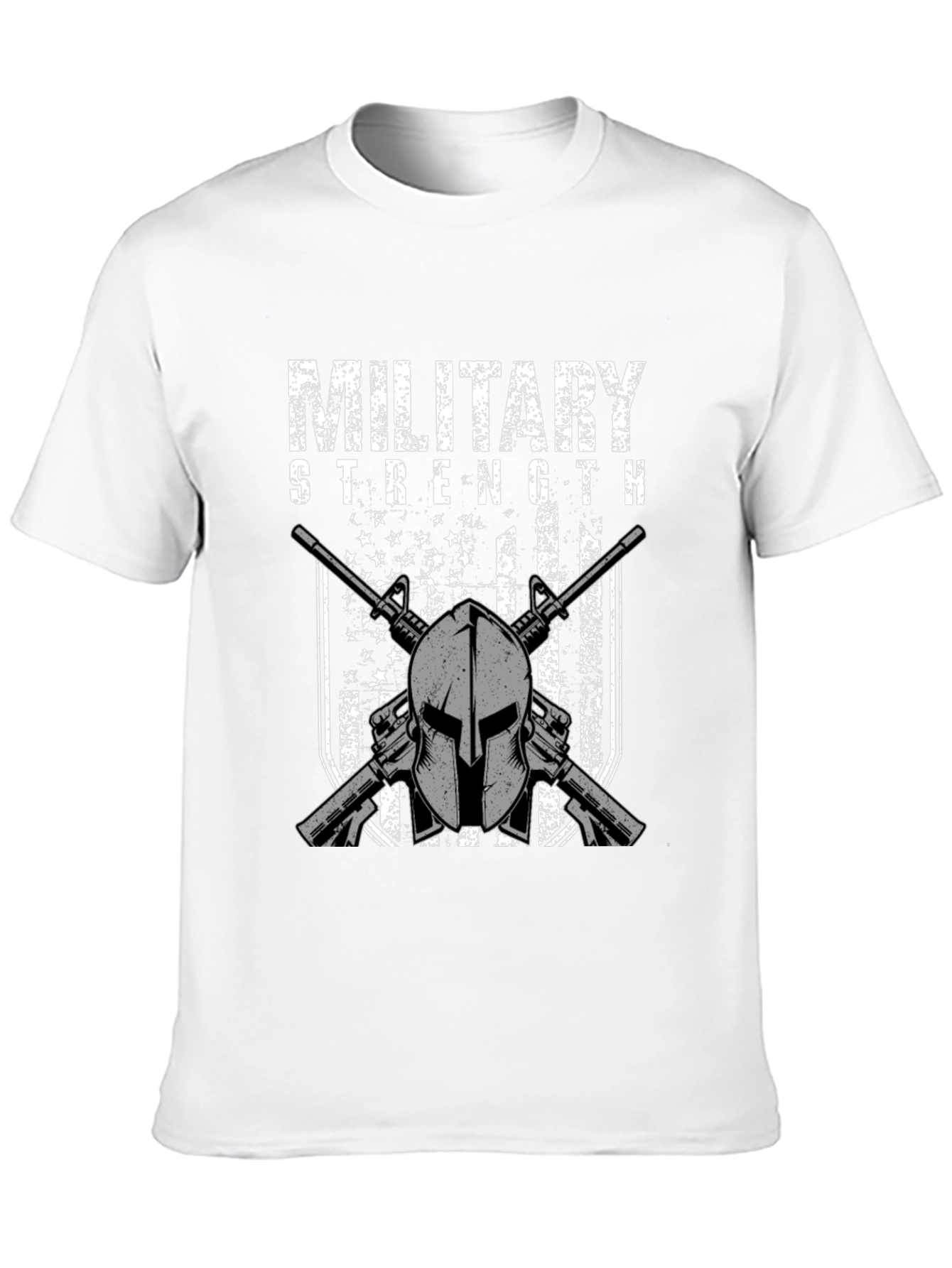 Military Strength Spartan Helmet T-Shirt