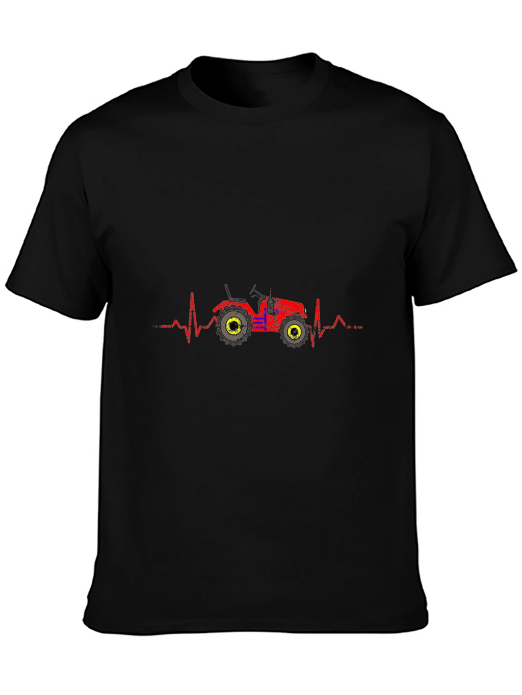 Tractor Heartbeat Graphic Tee - Black