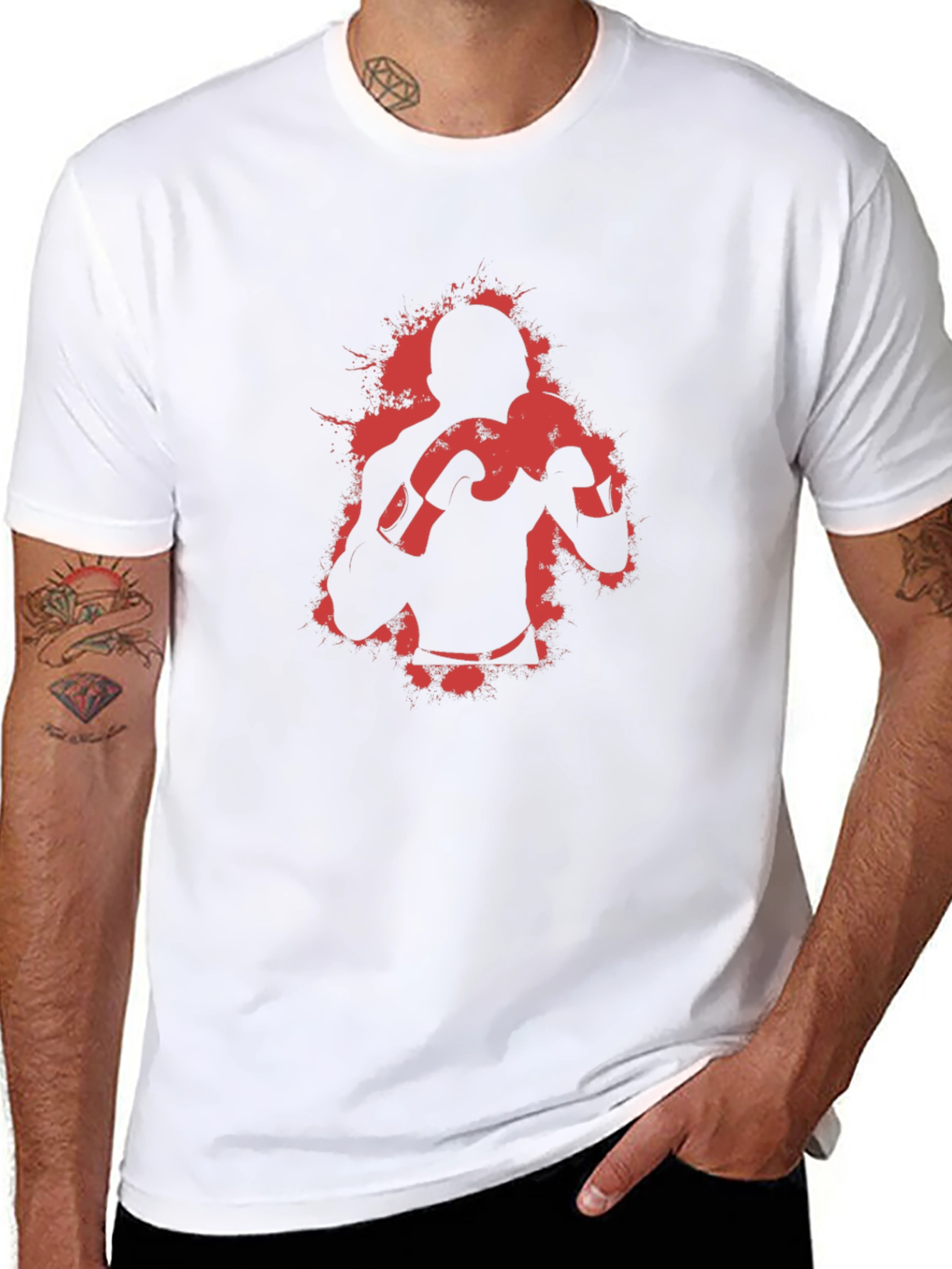 Boxer Graphic Tee - Bold Fighter Design
