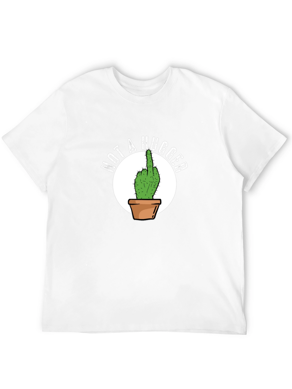 Not A Hugger Cactus Graphic T-Shirt