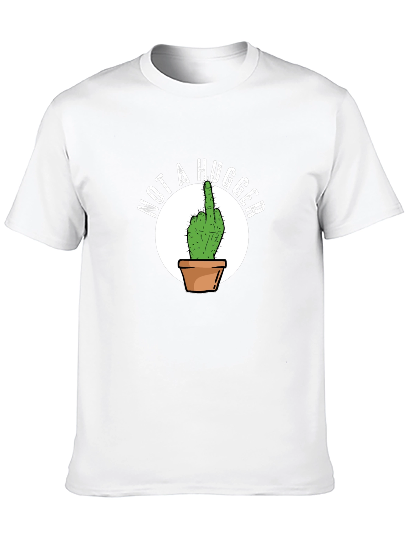 Not A Hugger Cactus Graphic T-Shirt