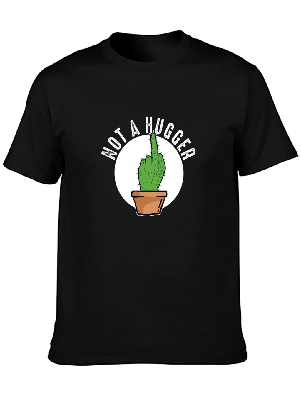 Not A Hugger Cactus Graphic T-Shirt