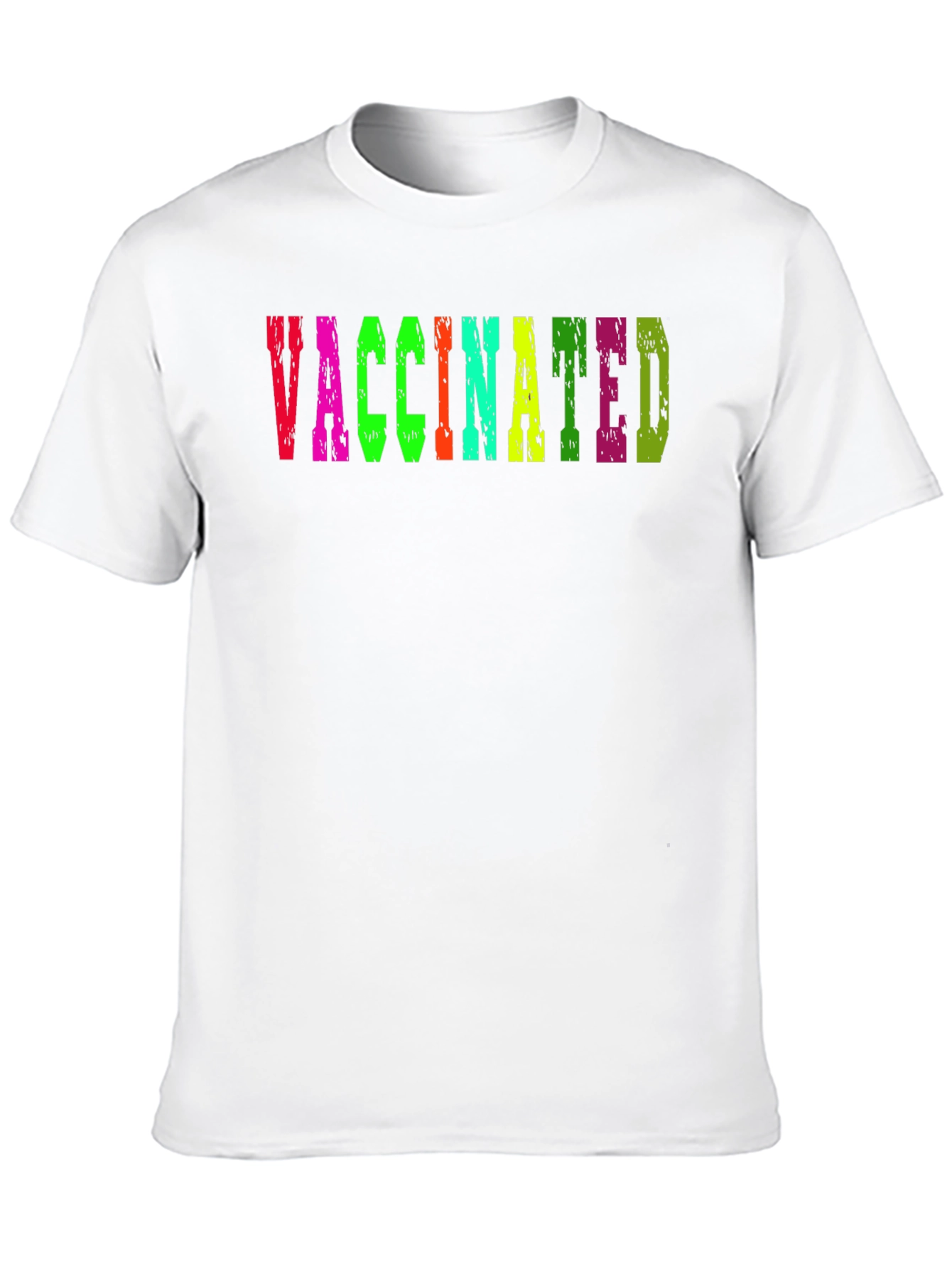 Vaccinated T-Shirt Colorful Graphic Tee