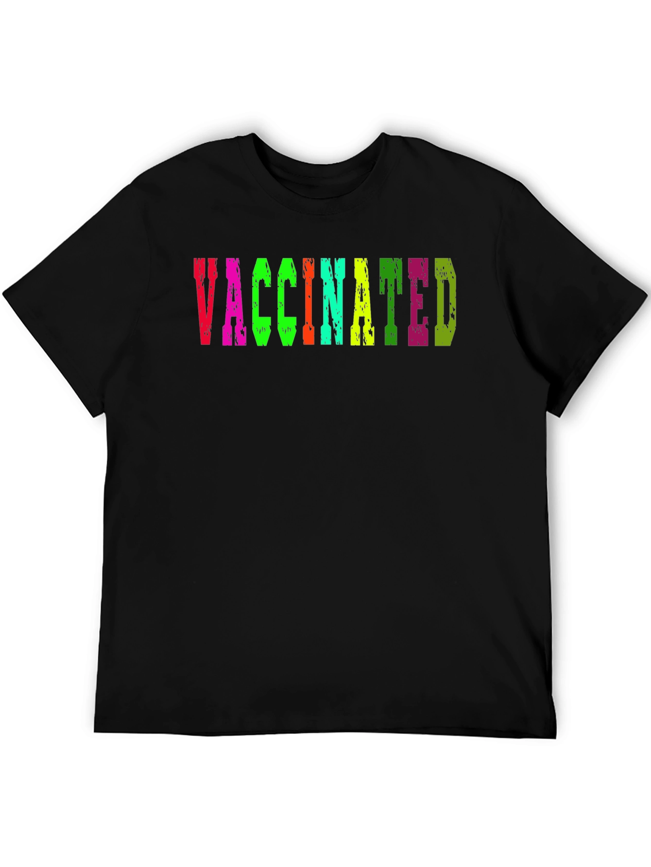 Vaccinated T-Shirt Colorful Graphic Tee