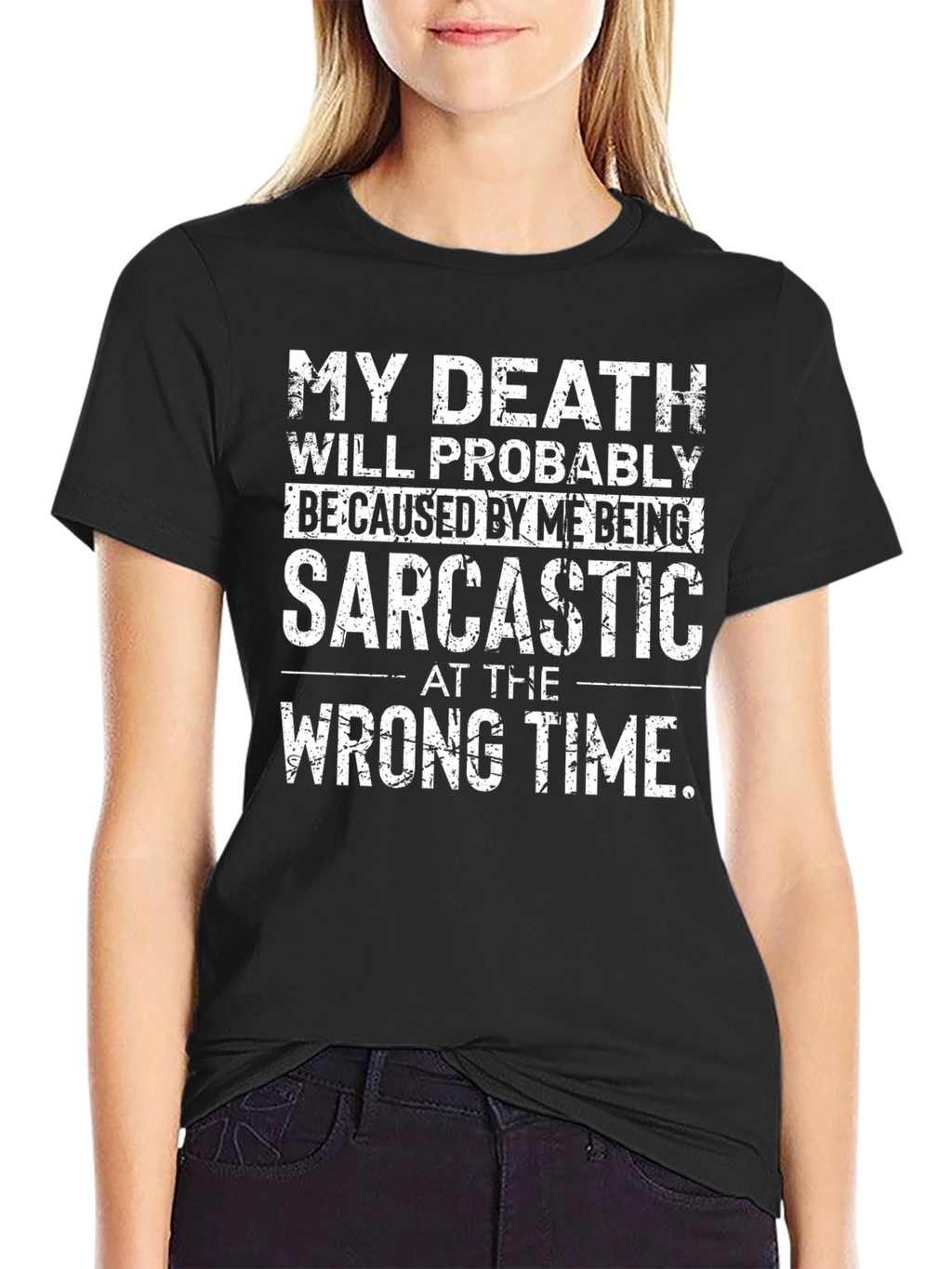 Sarcastic Humor Graphic T-Shirt - Death by Sarcasm