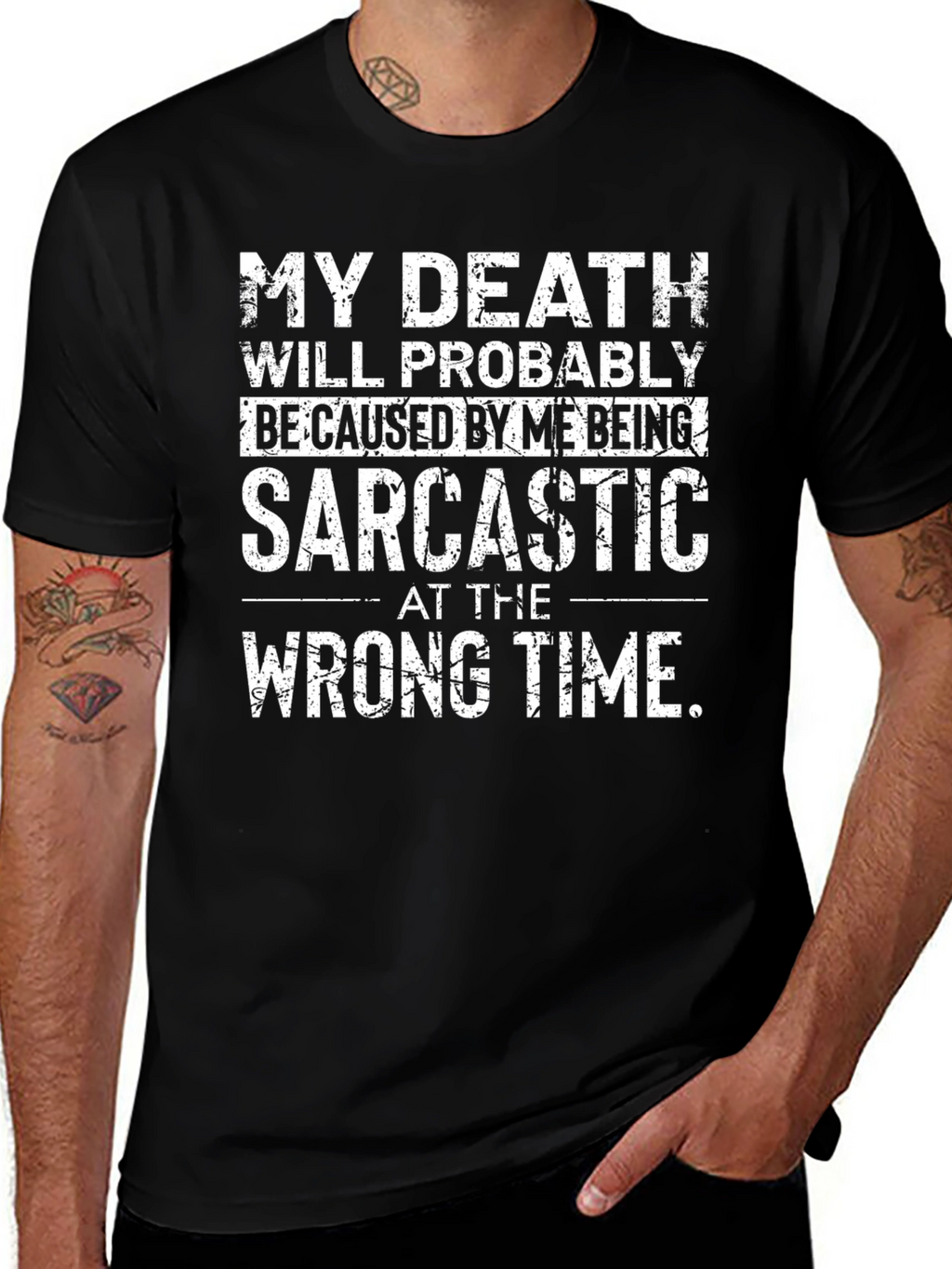 Sarcastic Humor Graphic T-Shirt - Death by Sarcasm