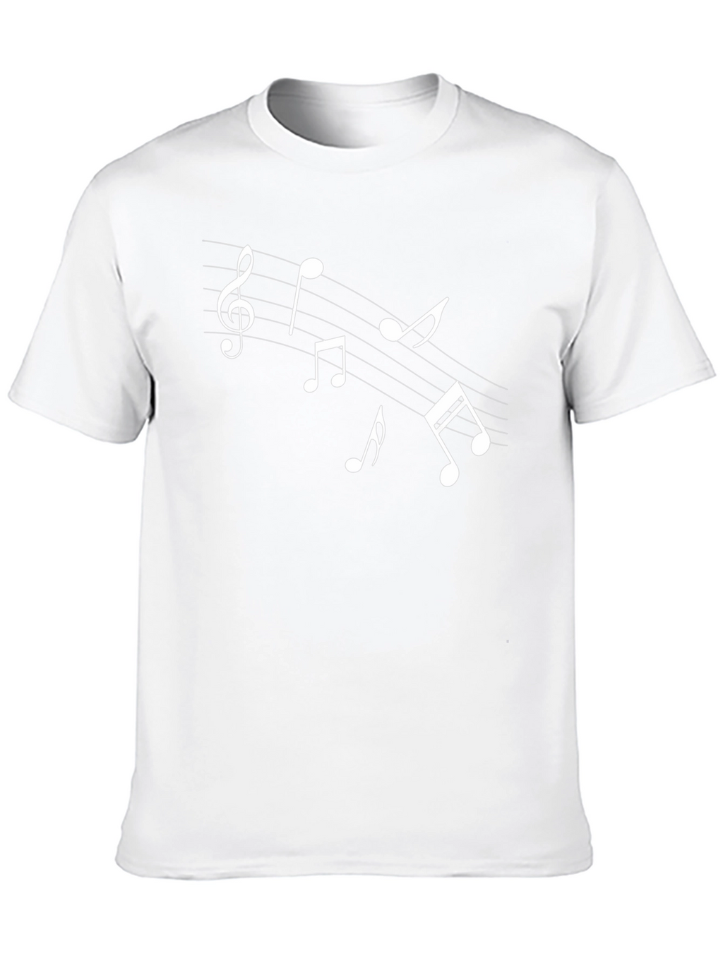 Musical Notes T-Shirt - Black Cotton Tee