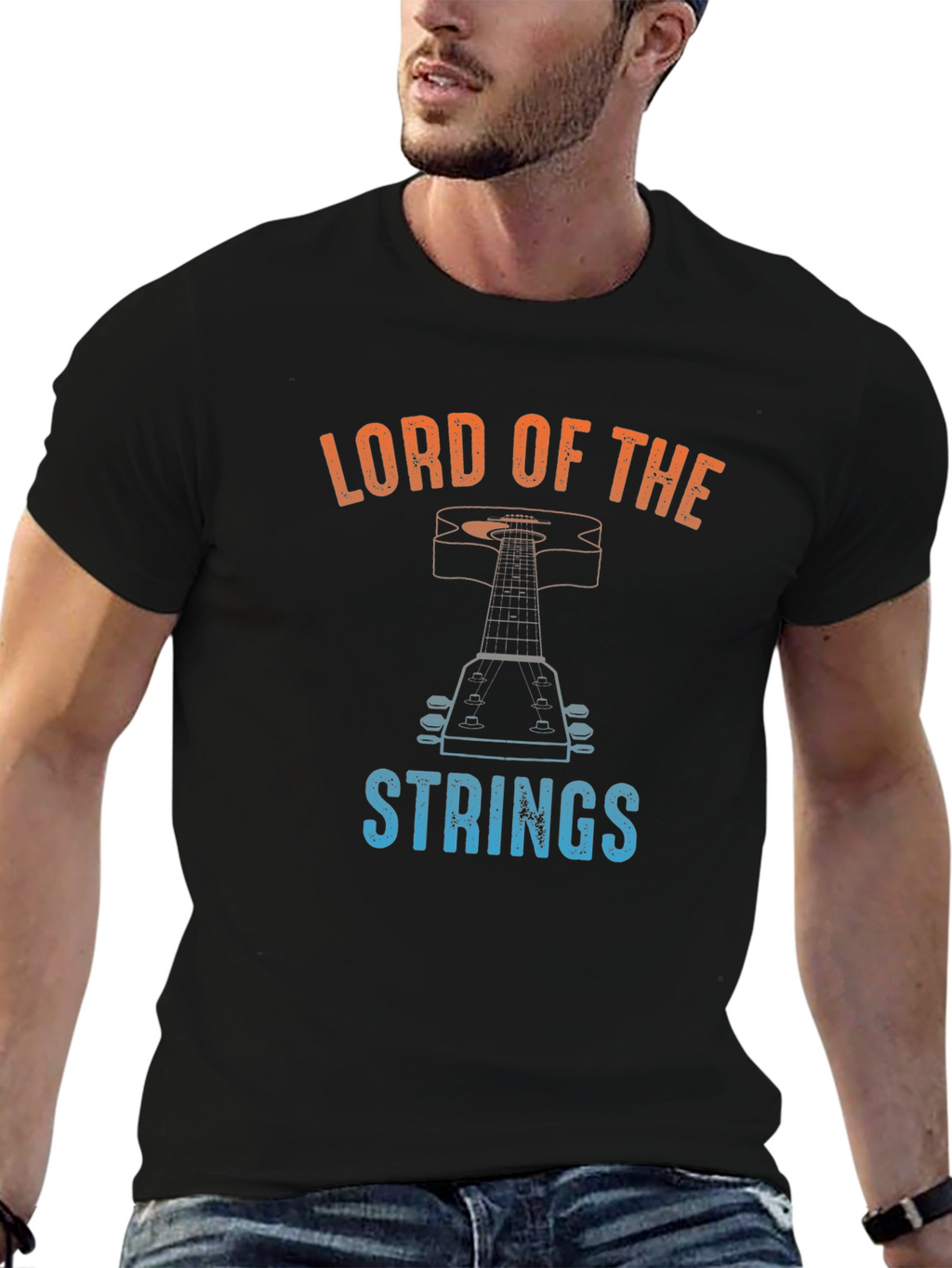 Lord of the Strings Guitar Graphic Tee