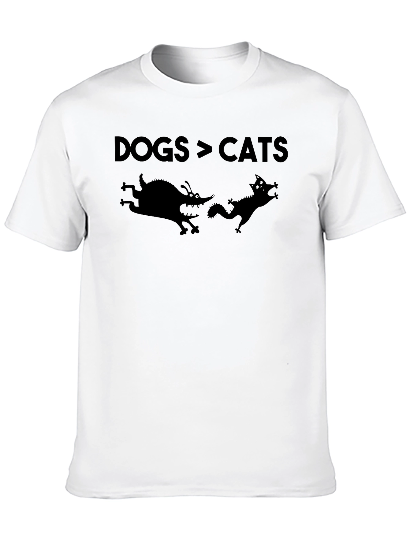 Dogs Over Cats Graphic Tee - Funny Animal Lover Shirt