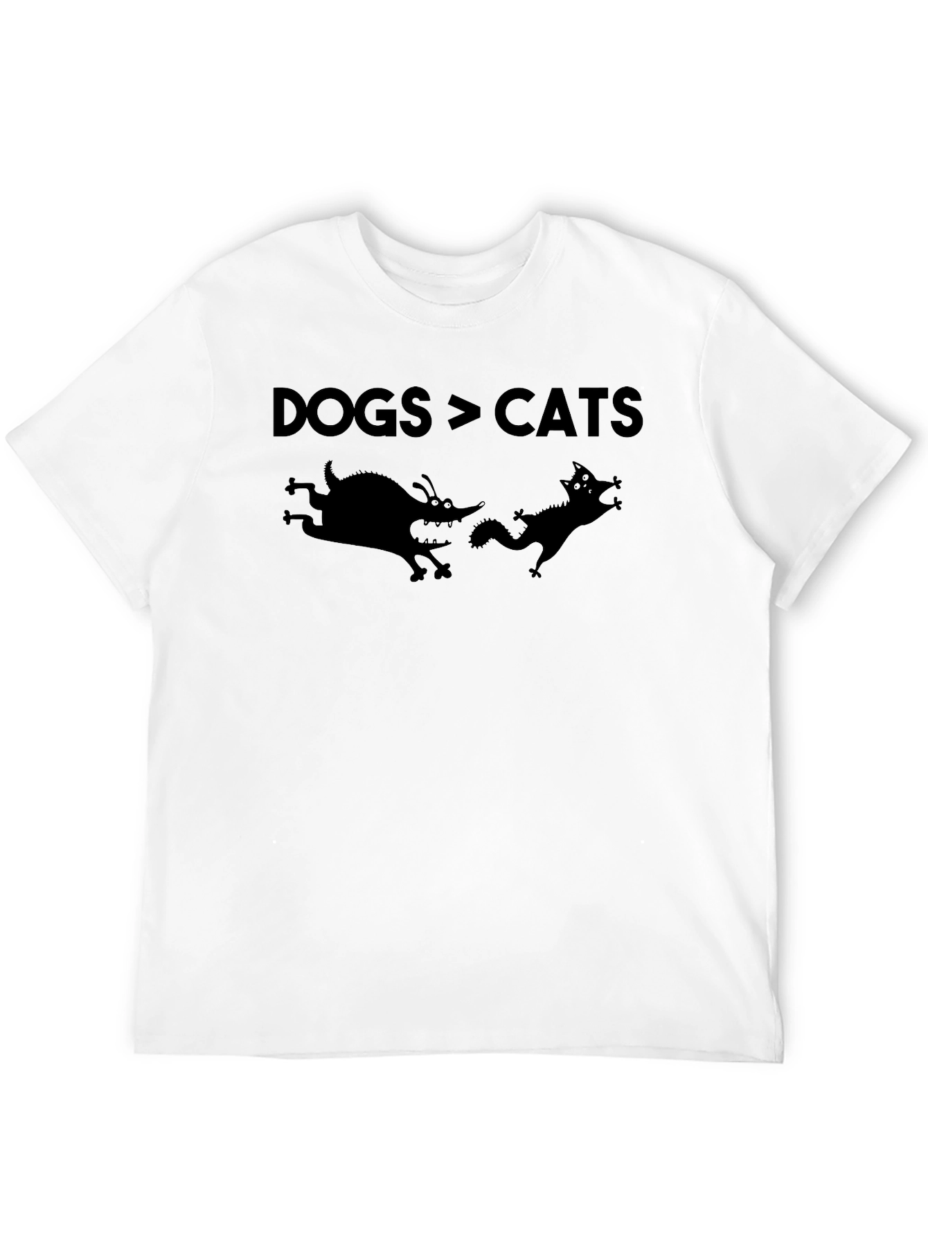 Dogs Over Cats Graphic Tee - Funny Animal Lover Shirt