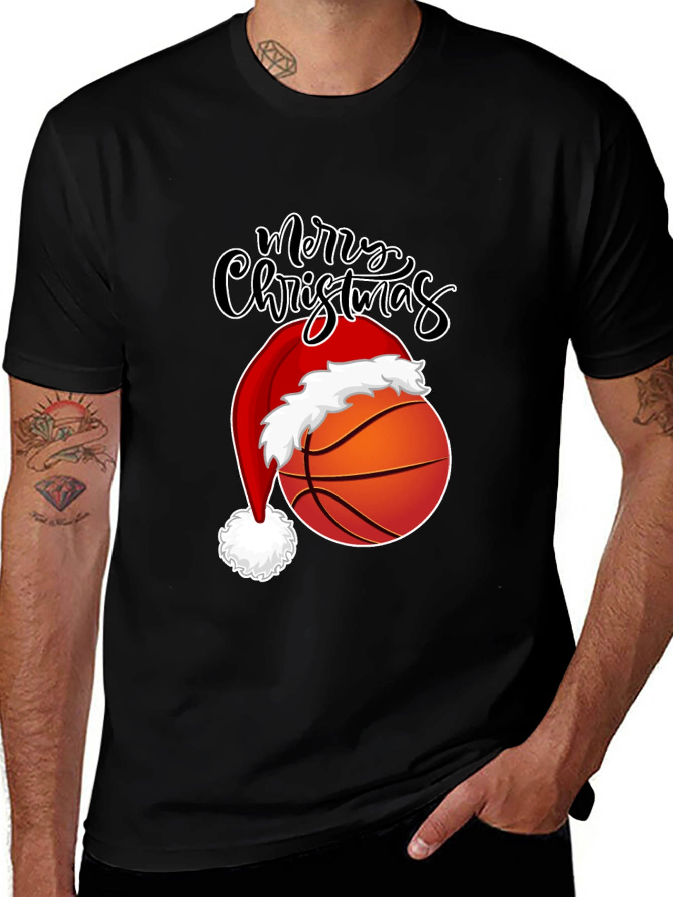 Basketball Merry Christmas T-Shirt