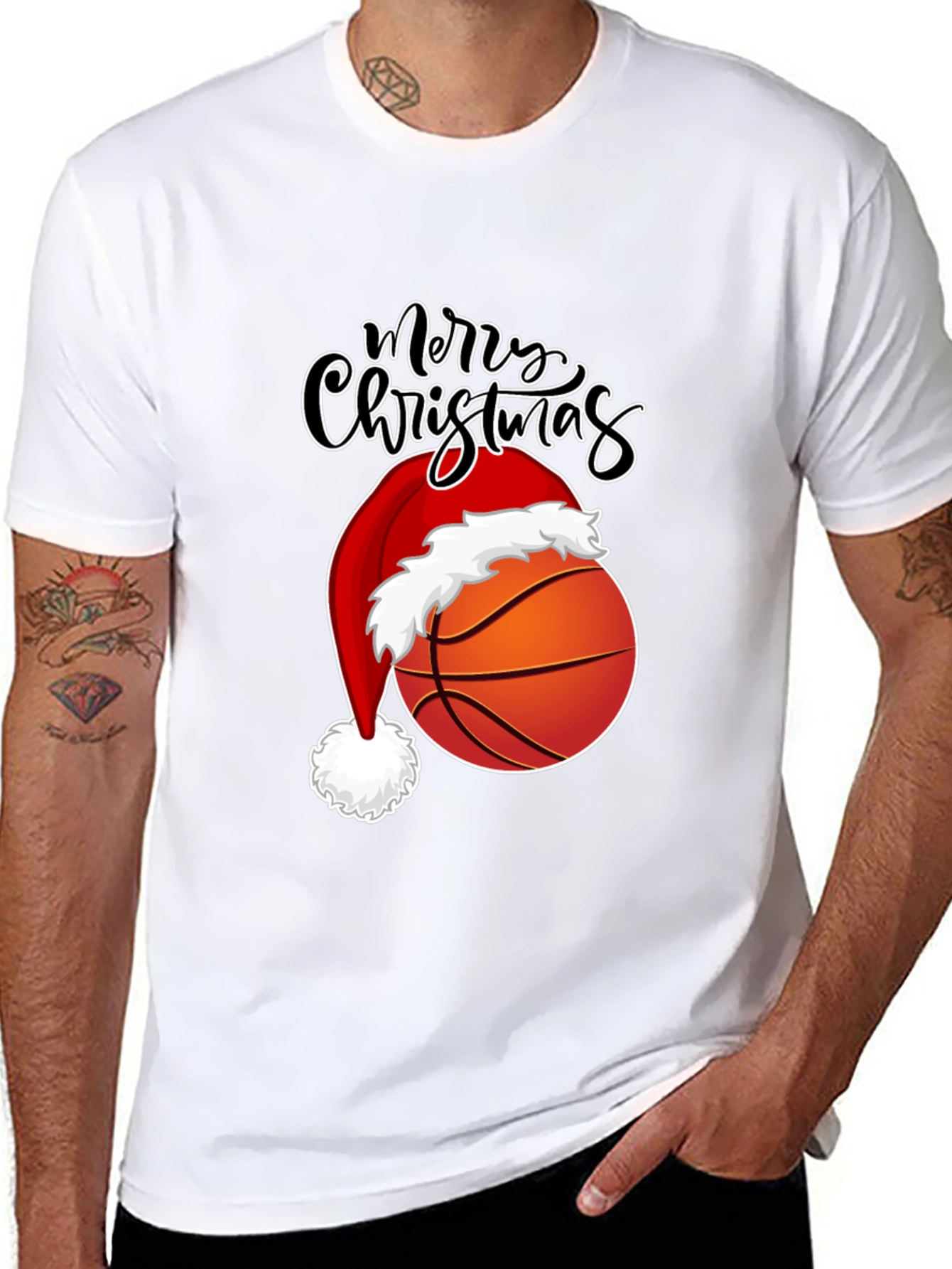 Basketball Merry Christmas T-Shirt
