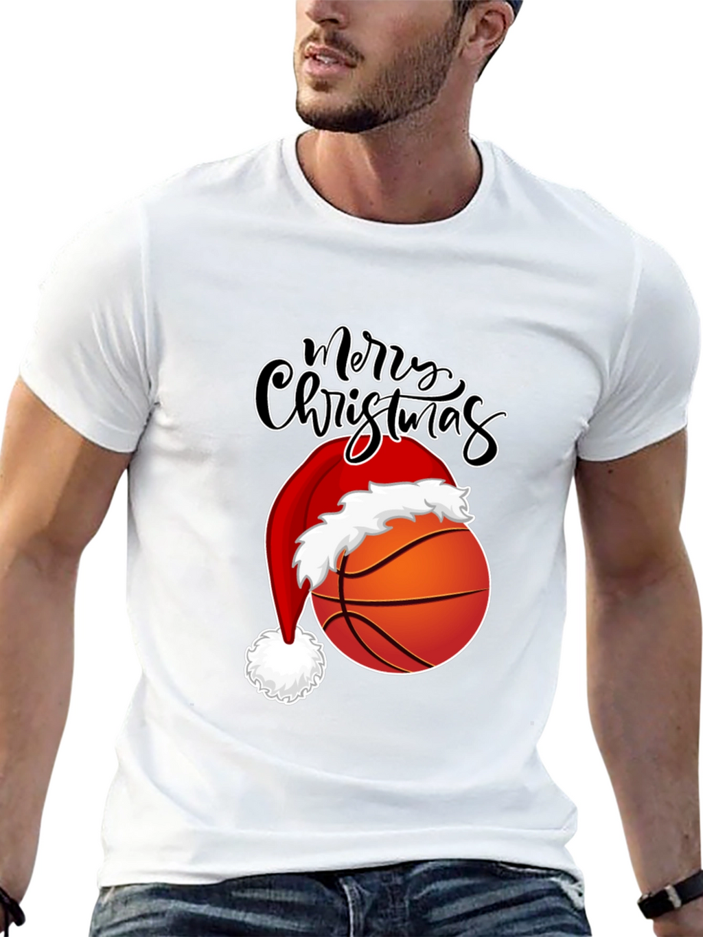 Basketball Merry Christmas T-Shirt